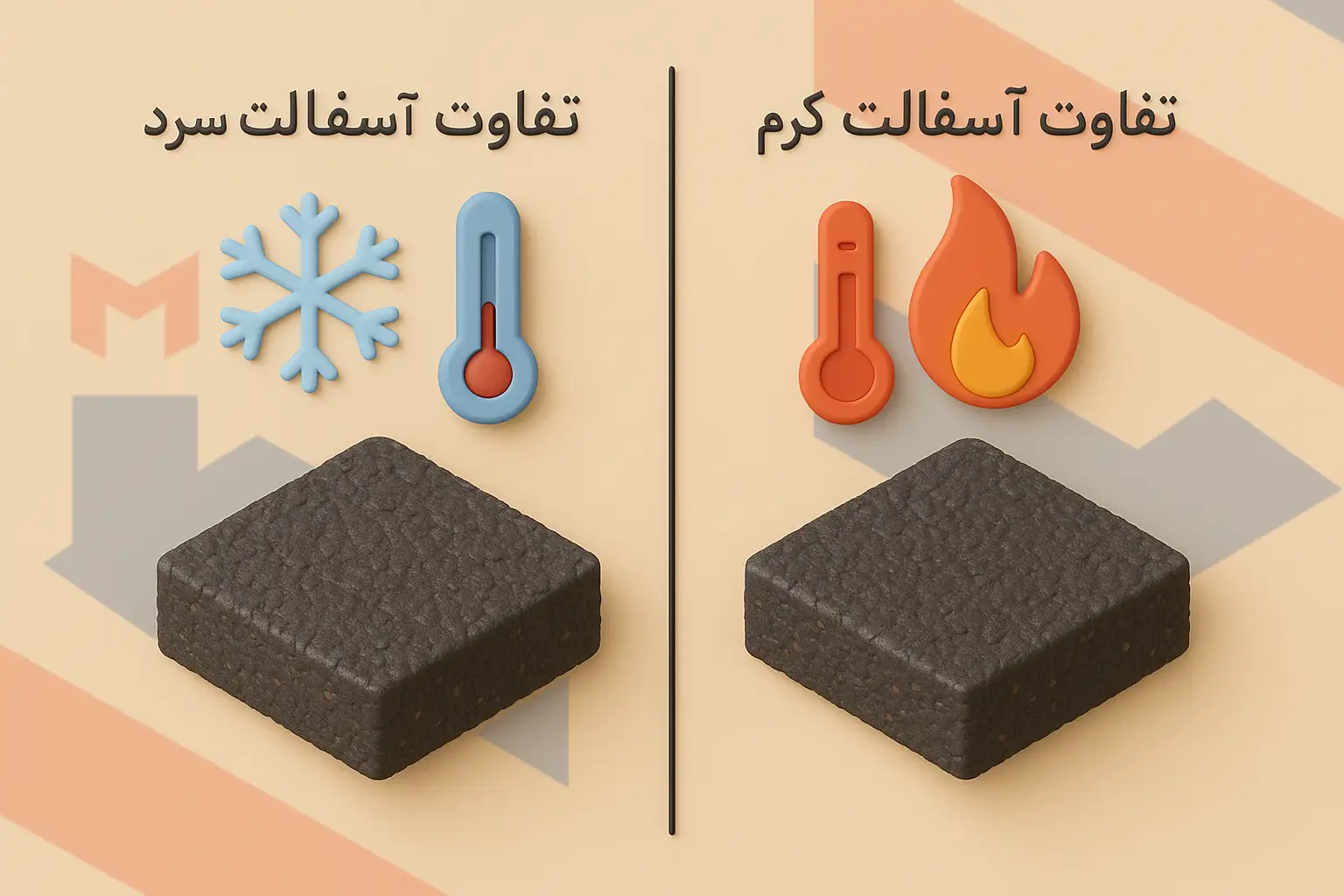 تفاوت آسفالت سرد و گرم